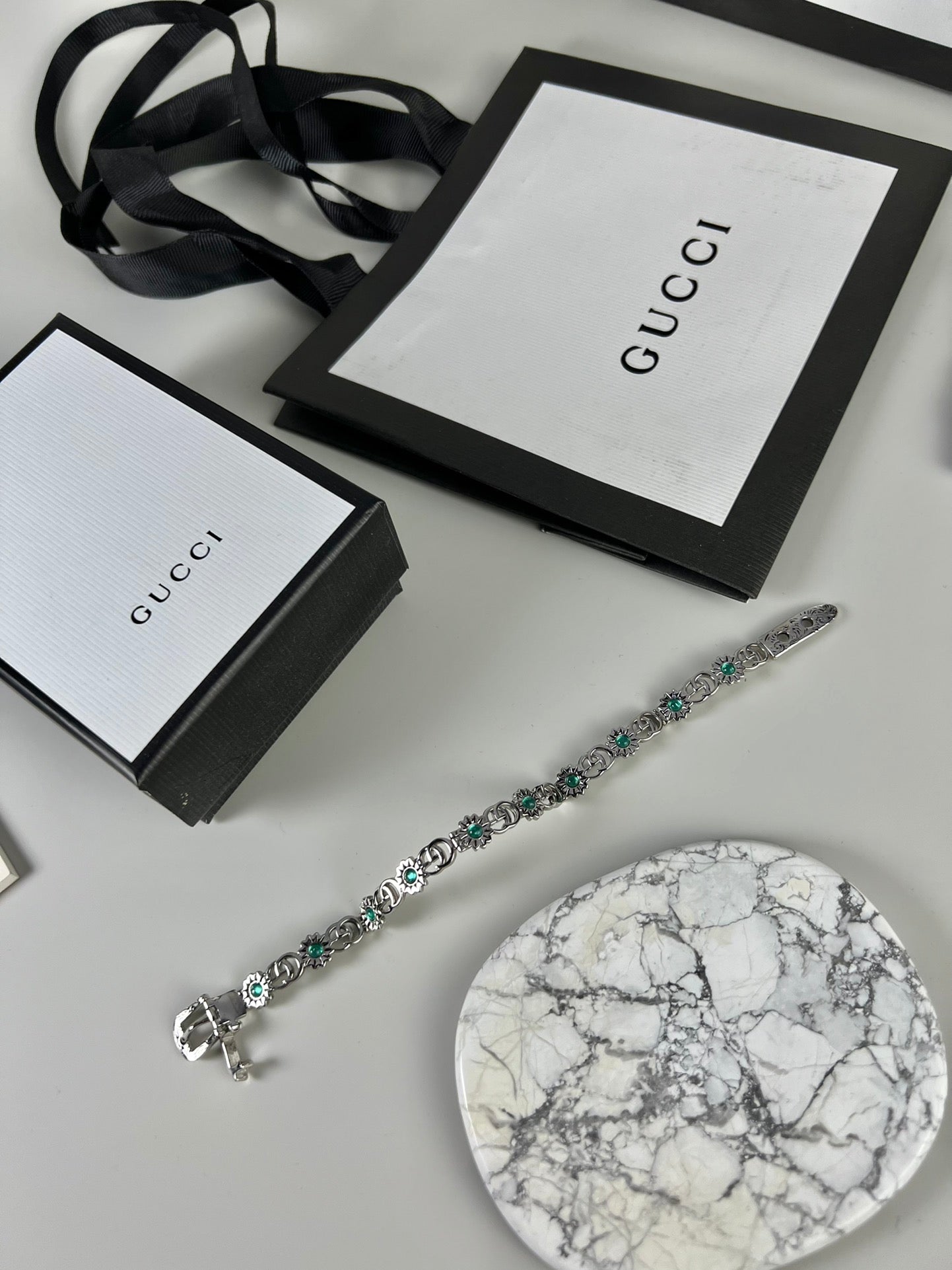 Double Gucci Flowers Bracelet