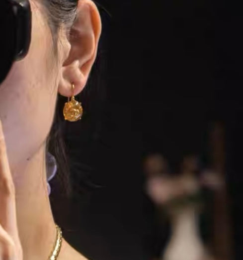 18K  Chanel Crystals Earrings