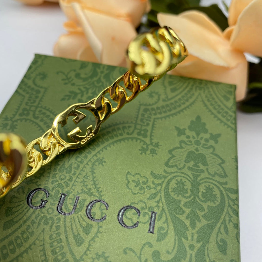 18K Double Gucci Chain Bracelet