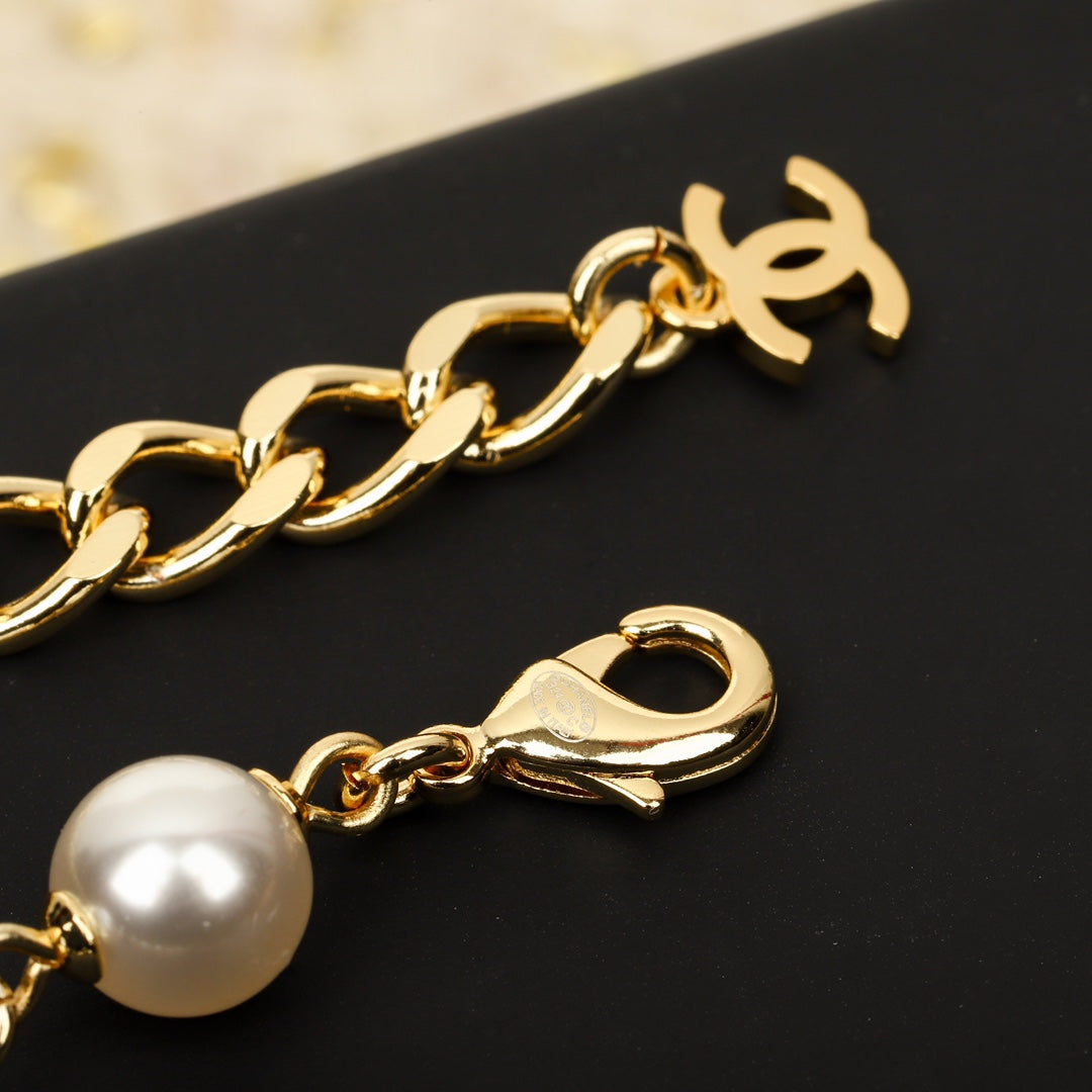 18K  Chanel Black Pearls Necklace