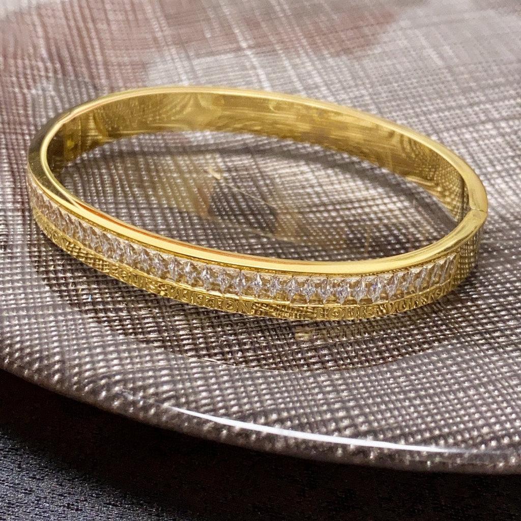 18K Louis Vuitton Crystals Bracelet