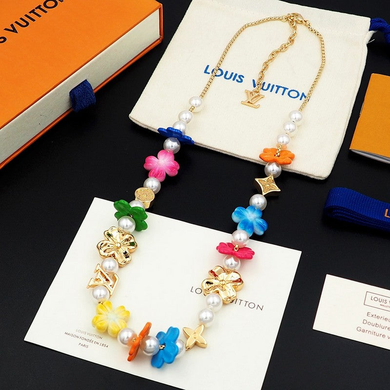 18K Louis Vuitton Surfin' Flower Necklace