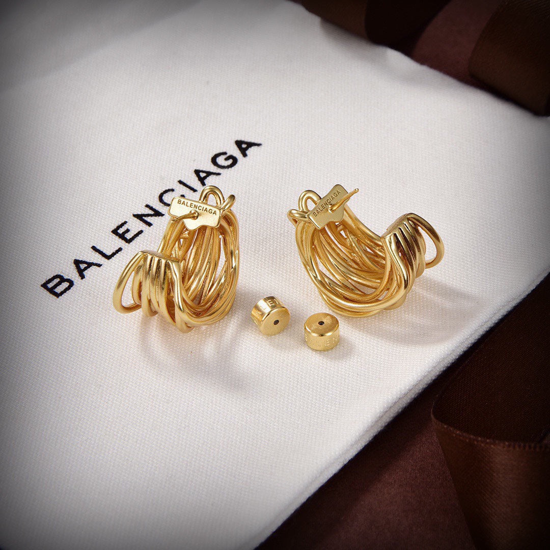 18K Balenciaga Wire Earrings