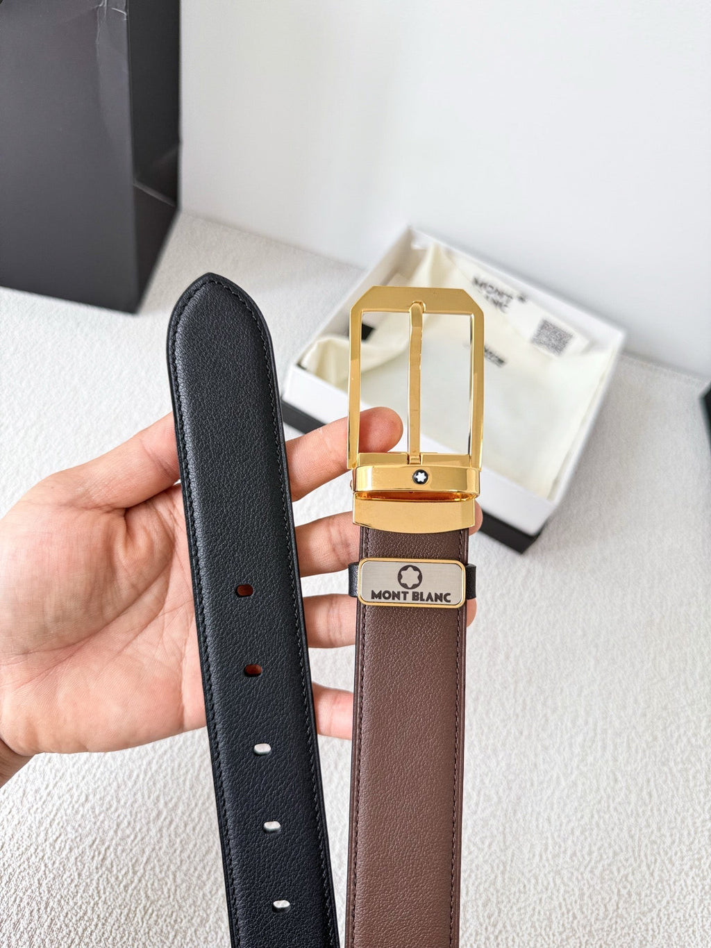 Men's Genuine Cowhide Leather Belt – Classic Pin Buckle | 3.5cm Width | Gift-Ready