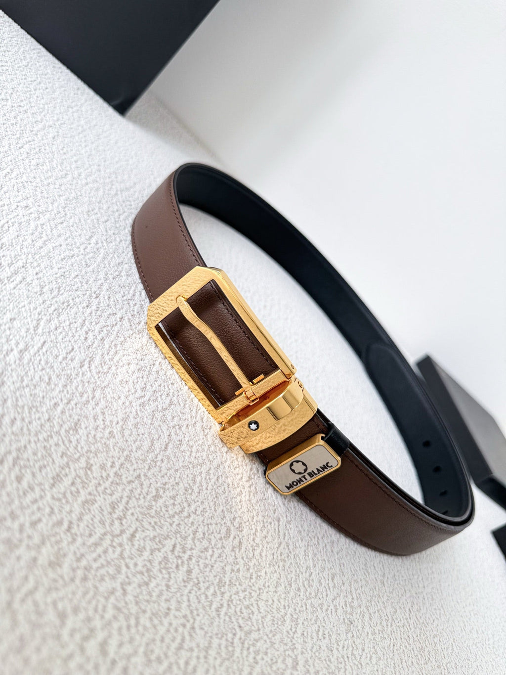 Men's Genuine Cowhide Leather Belt – Classic Pin Buckle | 3.5cm Width | Gift-Ready