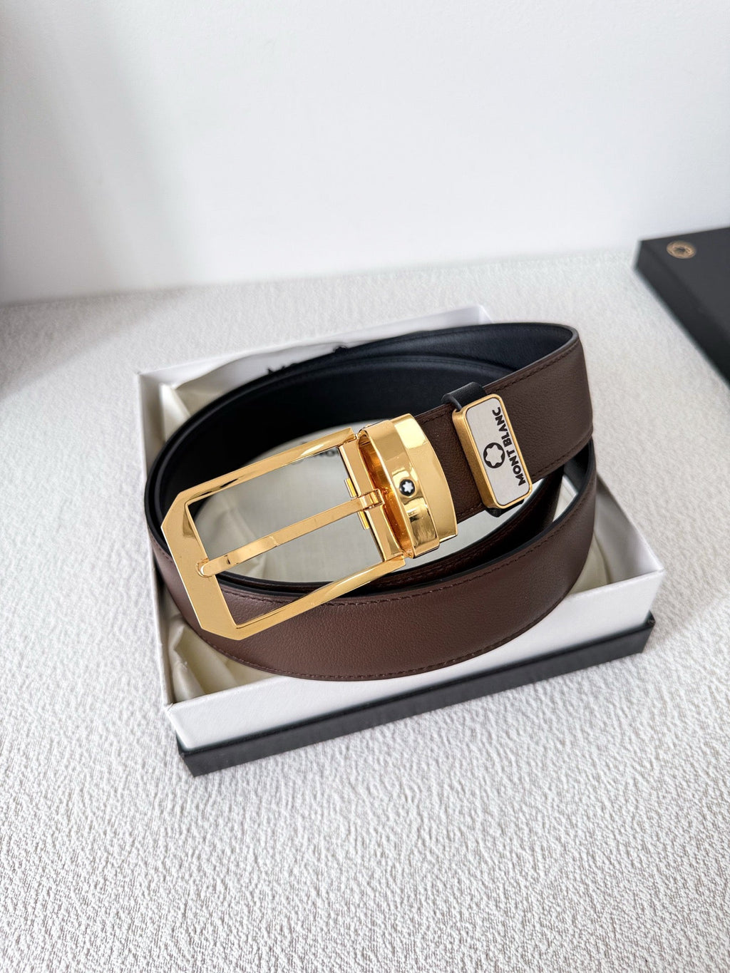 Men's Genuine Cowhide Leather Belt – Classic Pin Buckle | 3.5cm Width | Gift-Ready