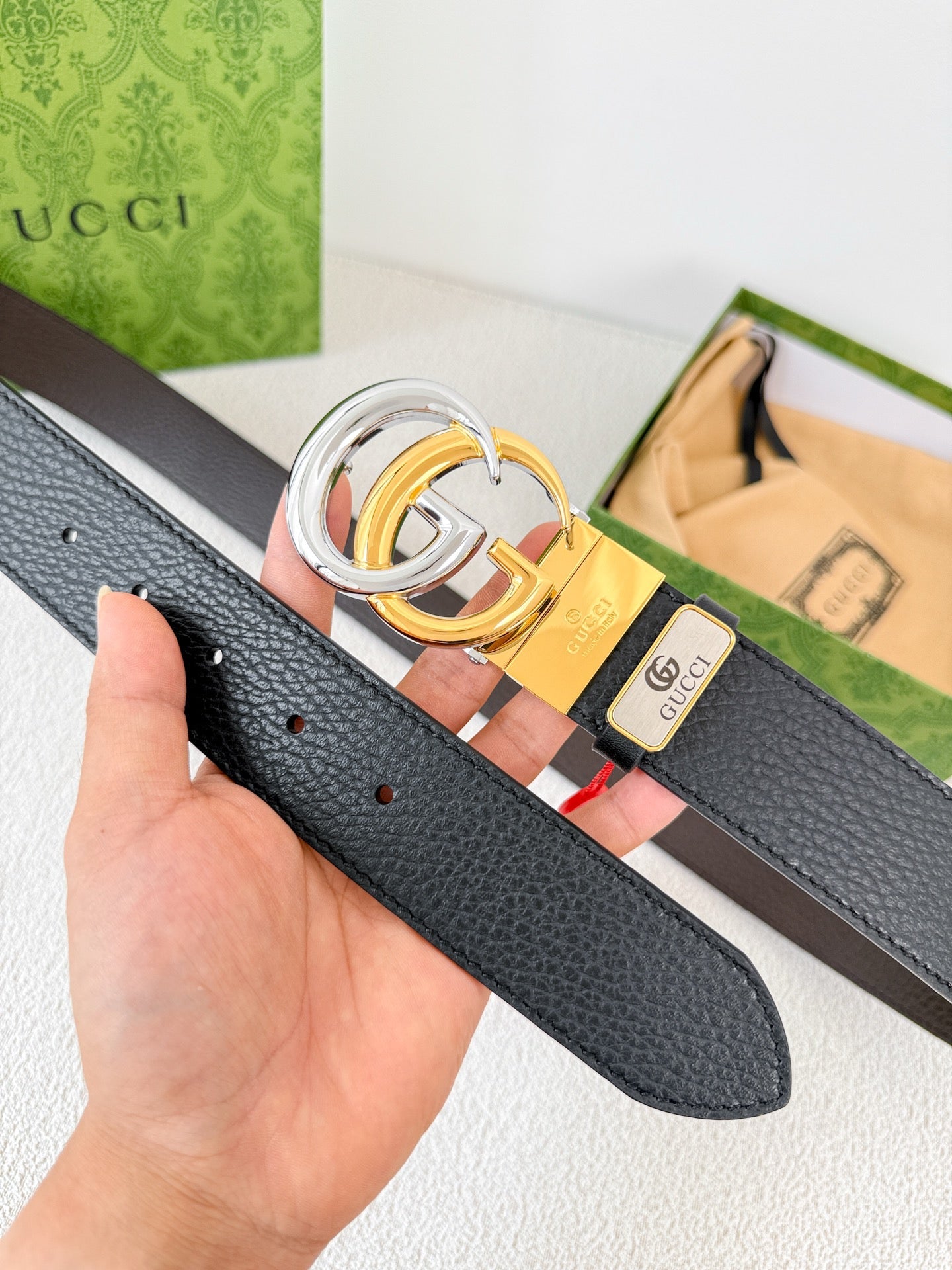 Designer Premium leather belt width 3.8cm