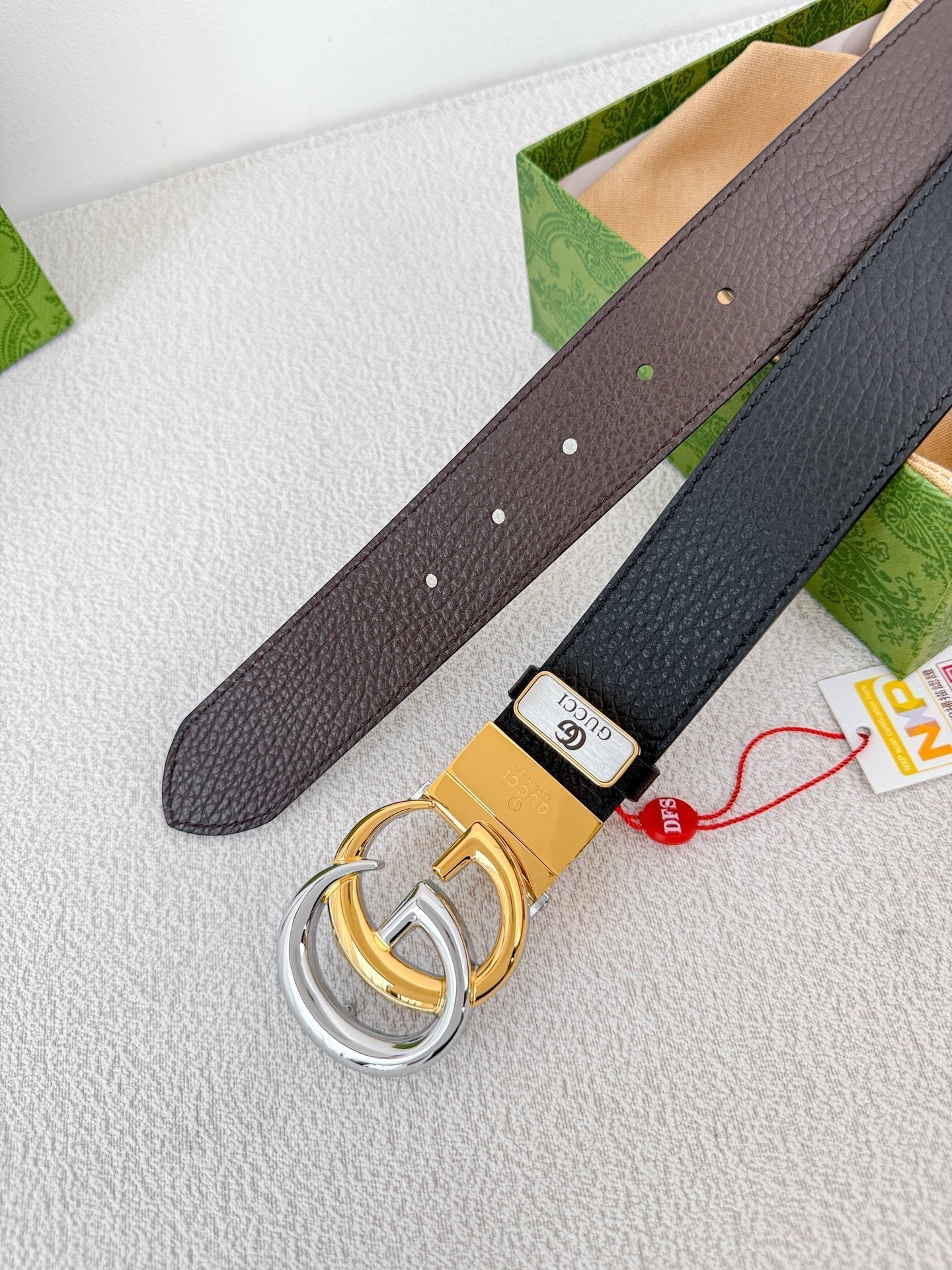 Designer Premium leather belt width 3.8cm
