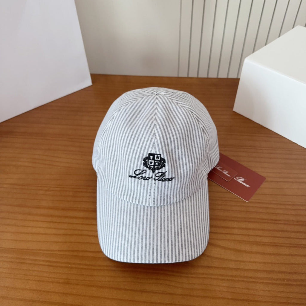 Pinstripe Cotton Baseball Cap