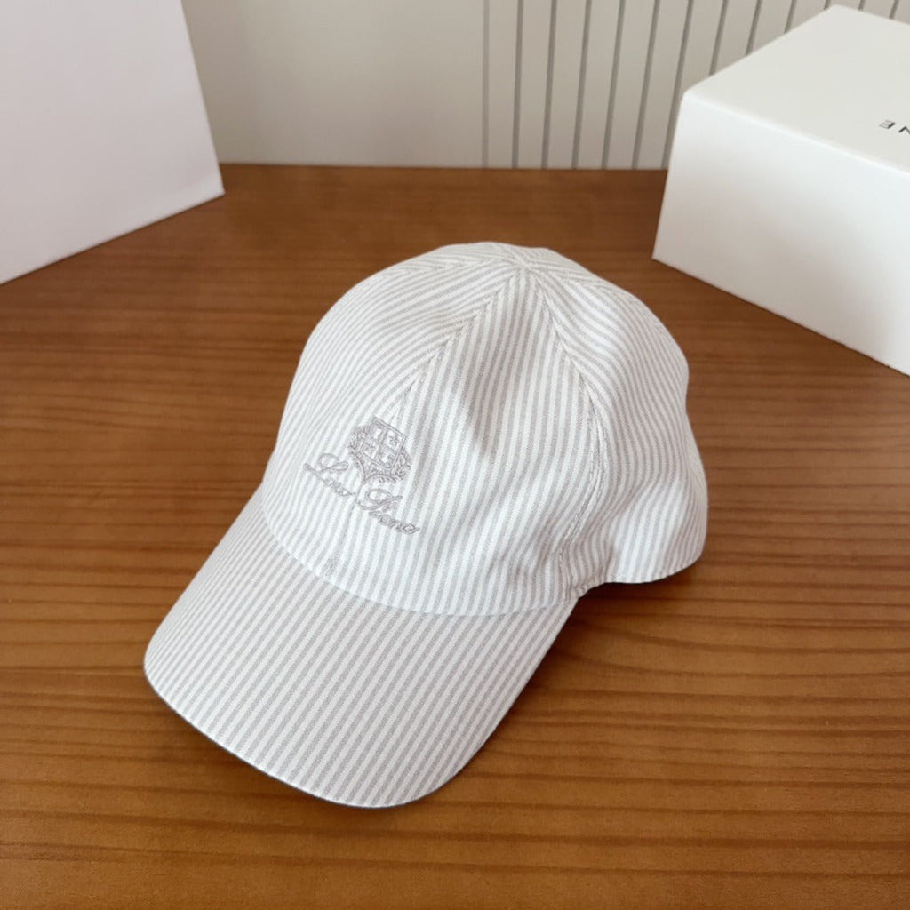 Ultra-Lightweight Pinstripe Baseball Cap - Breathable Summer Crest Hat
