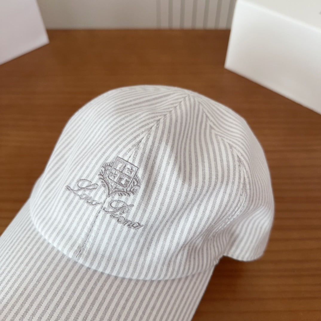 Ultra-Lightweight Pinstripe Baseball Cap - Breathable Summer Crest Hat