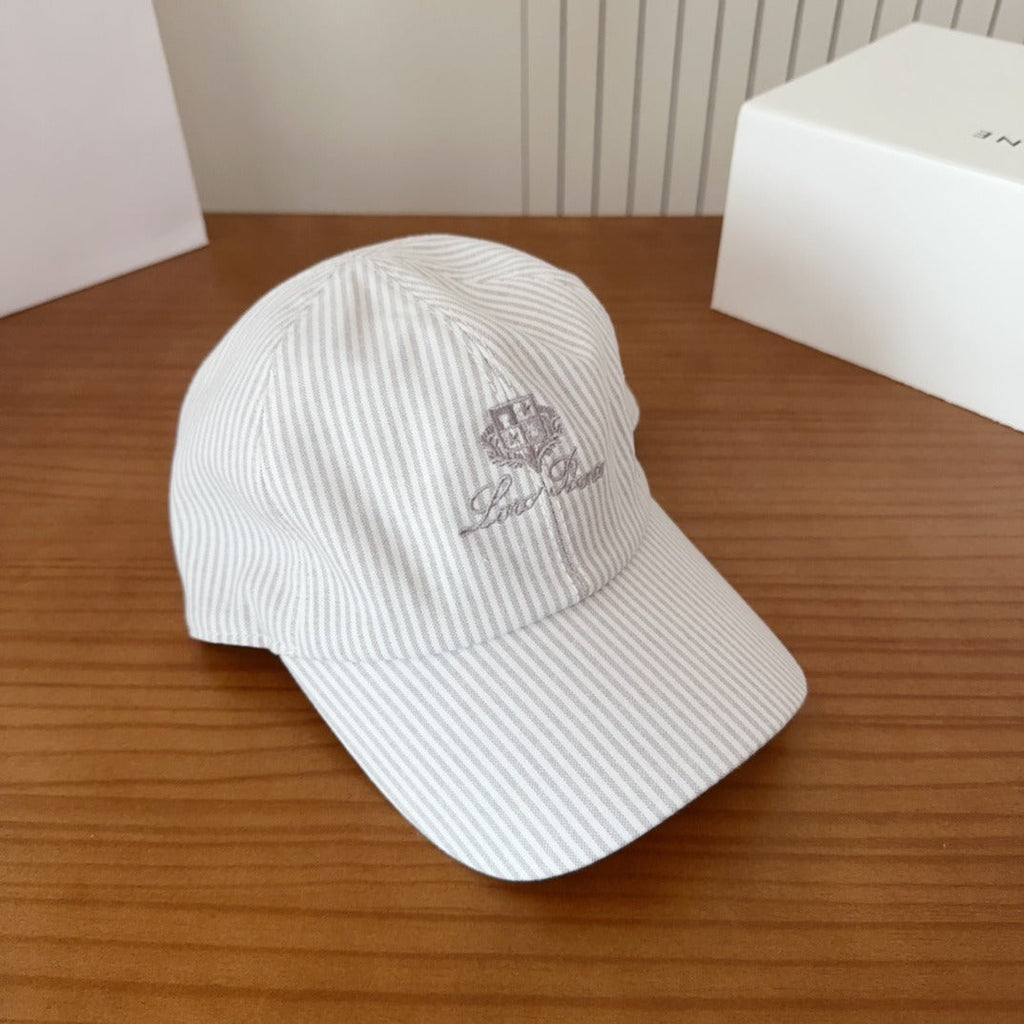 Ultra-Lightweight Pinstripe Baseball Cap - Breathable Summer Crest Hat