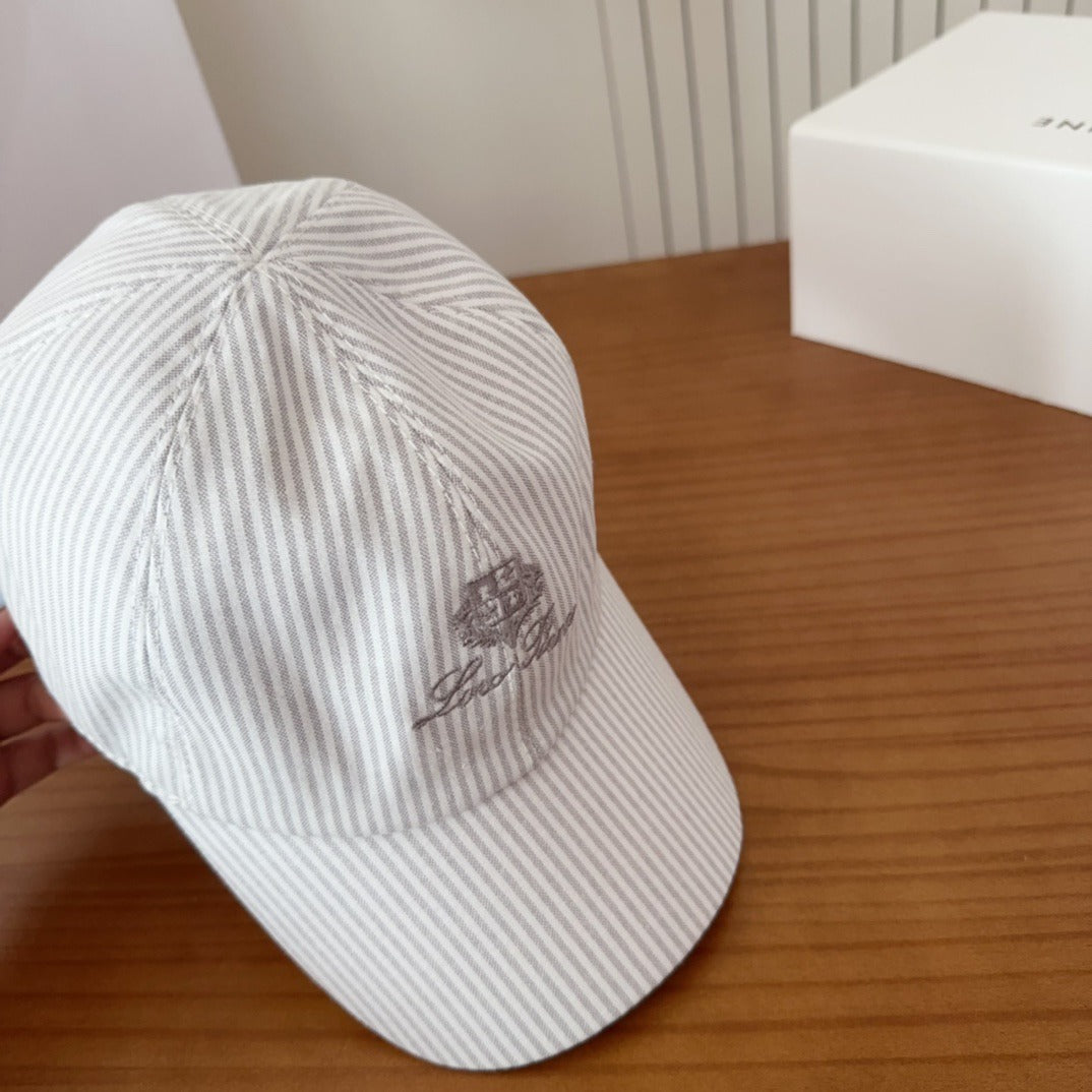 Ultra-Lightweight Pinstripe Baseball Cap - Breathable Summer Crest Hat