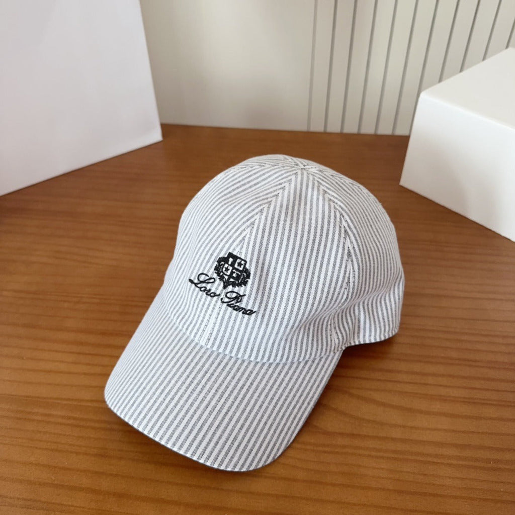 Pinstripe Cotton Baseball Cap