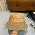 Monogram Print Wide Brim Bucket Hat
