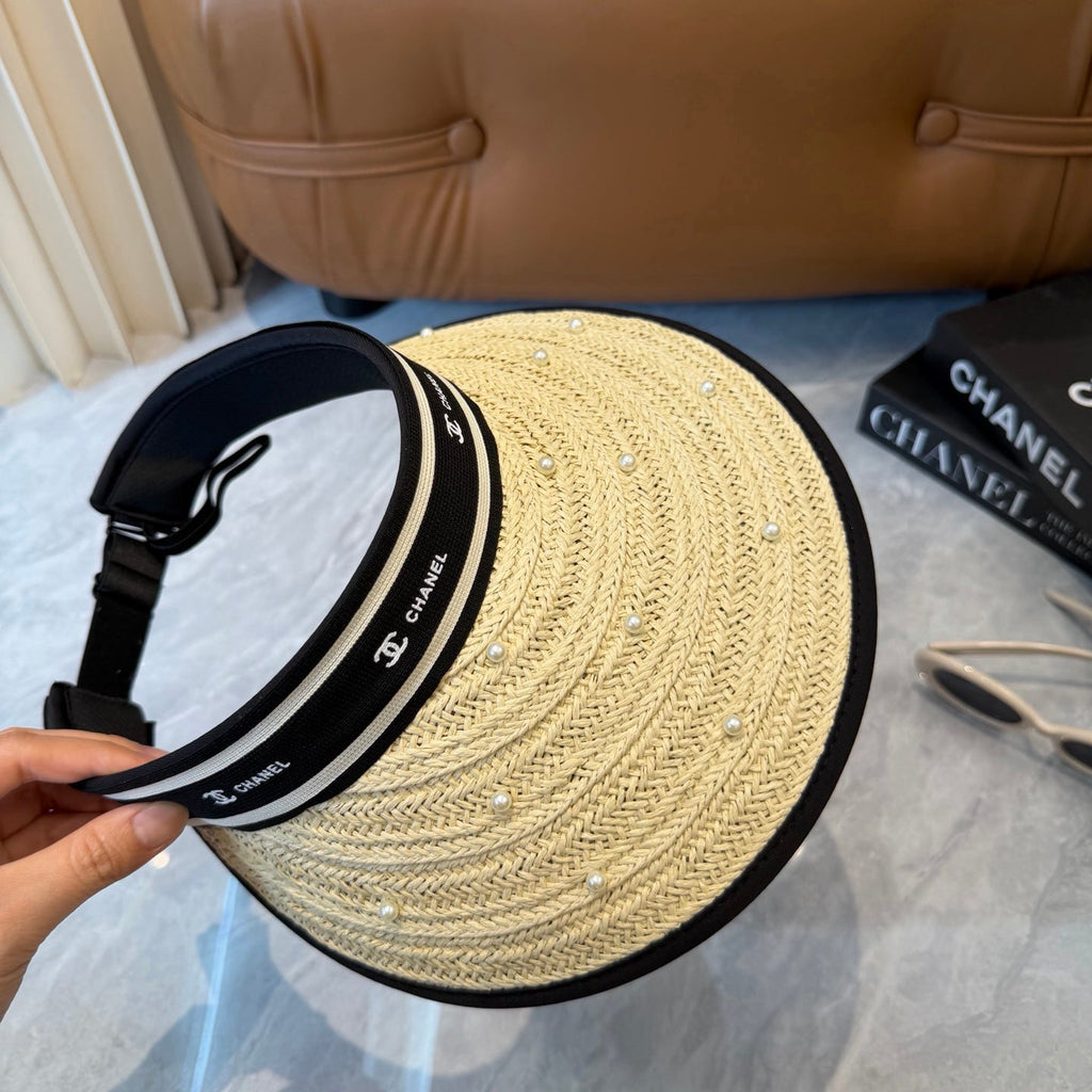 Pearl Accent Woven Sun Visor