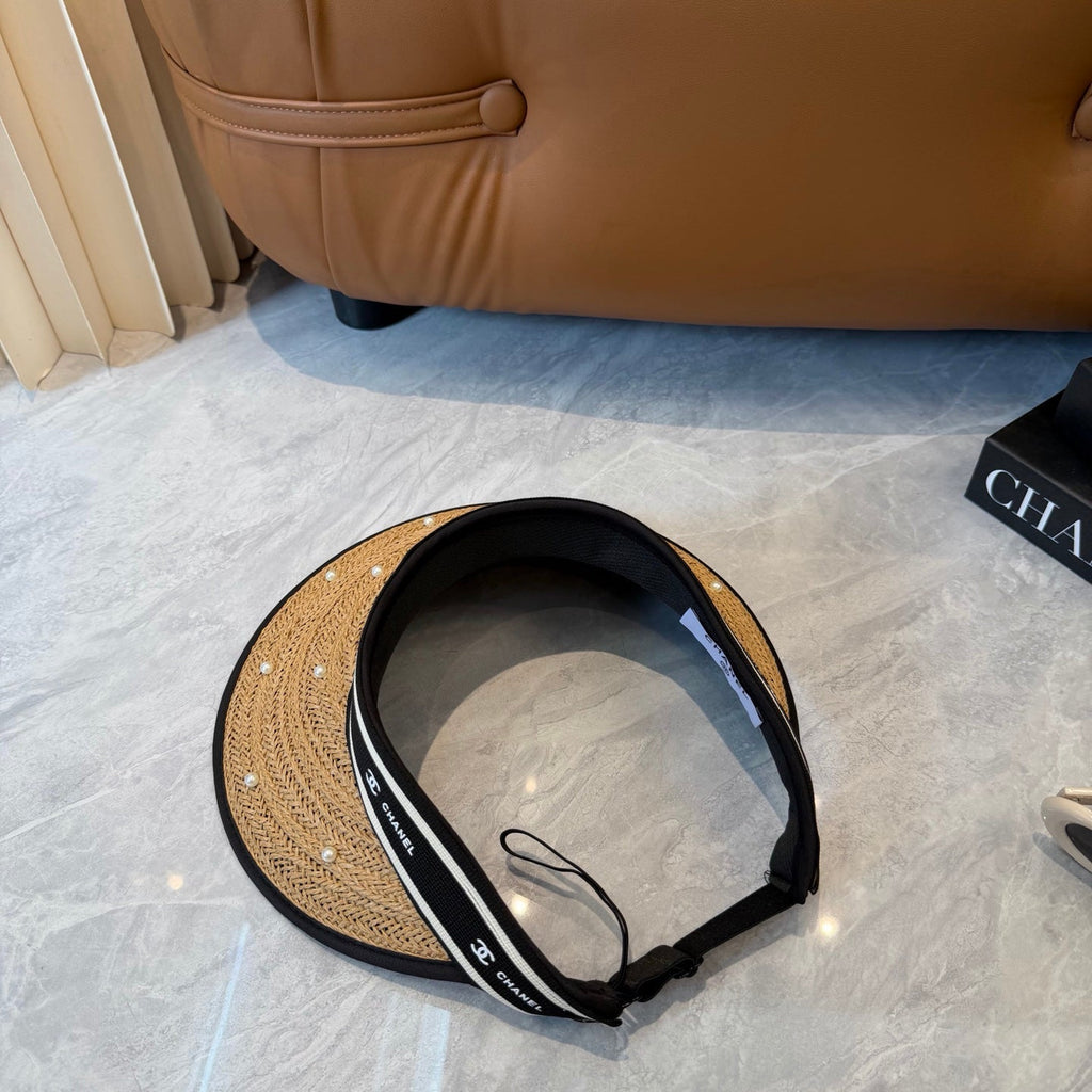 Pearl Accent Woven Sun Visor