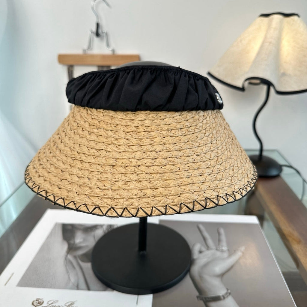 Braided Straw Sun Visor Hat