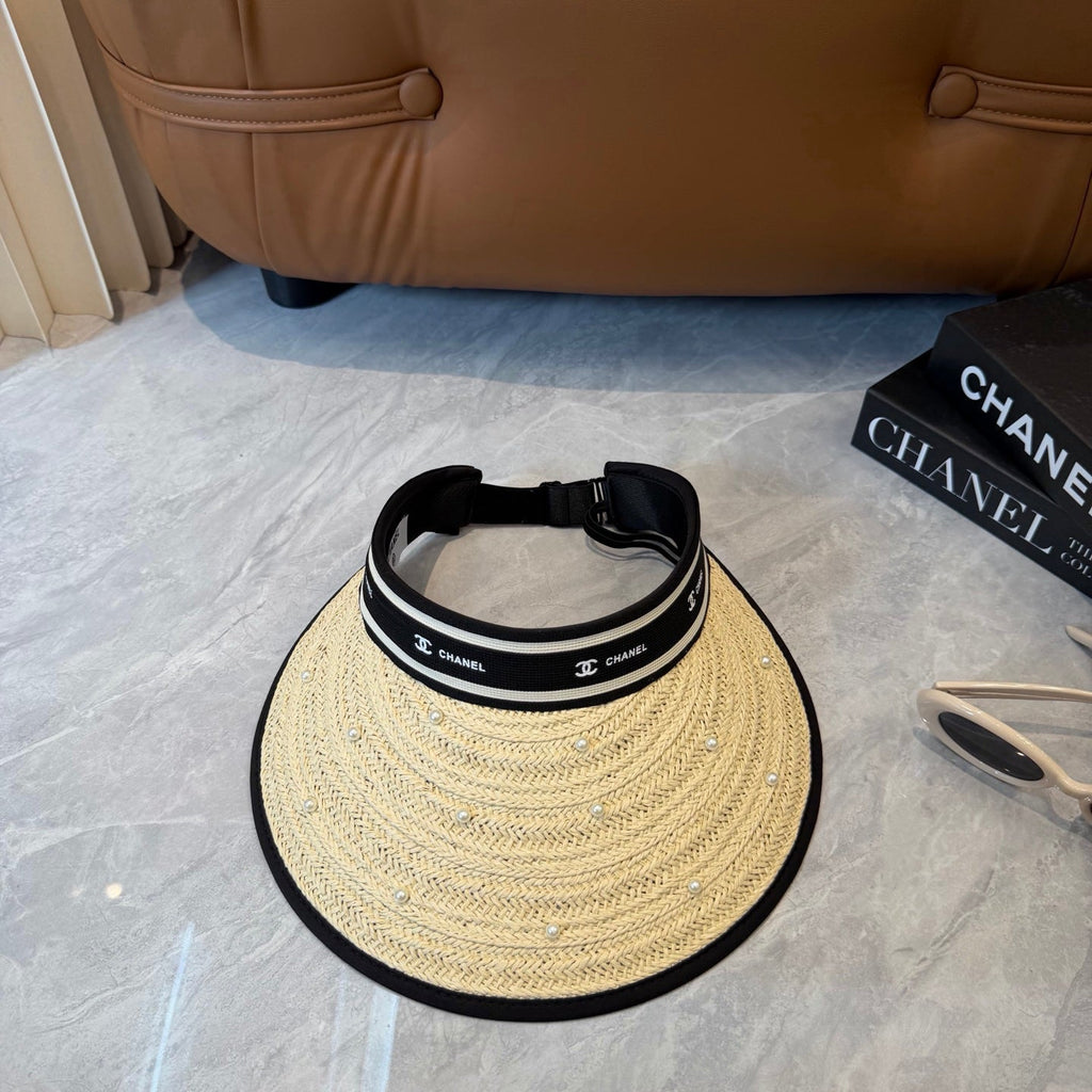 Pearl Accent Woven Sun Visor