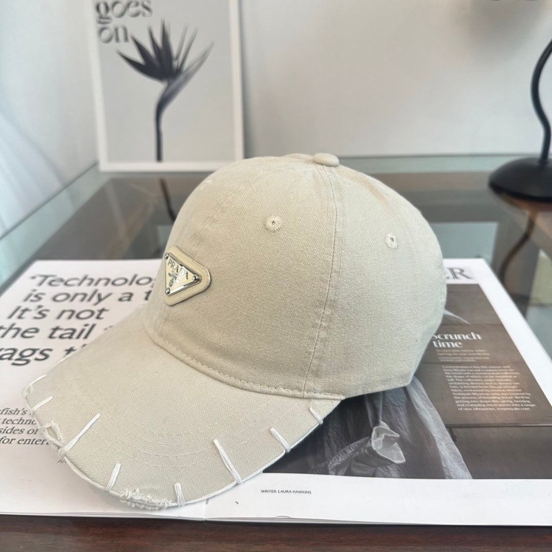 Distressed Stitch Trim Baseball Cap