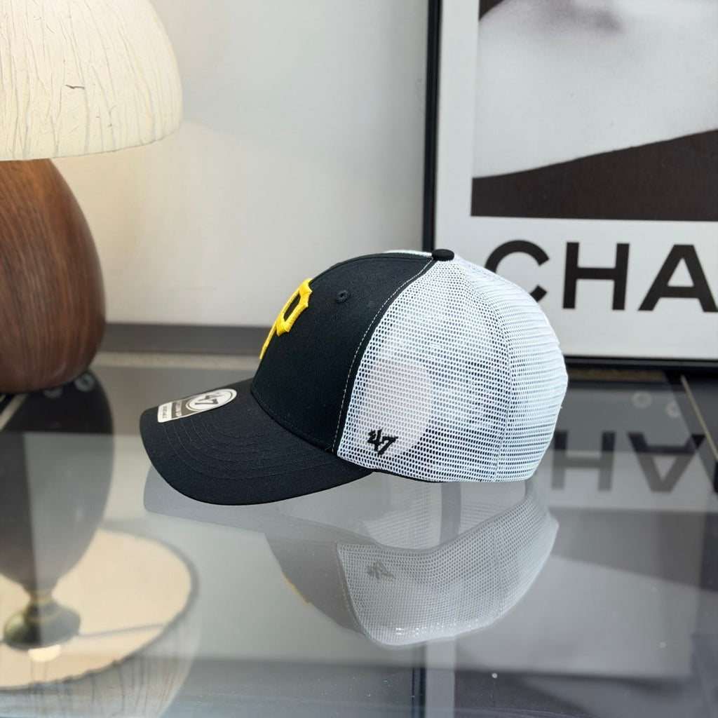 Black & White Mesh Trucker Cap
