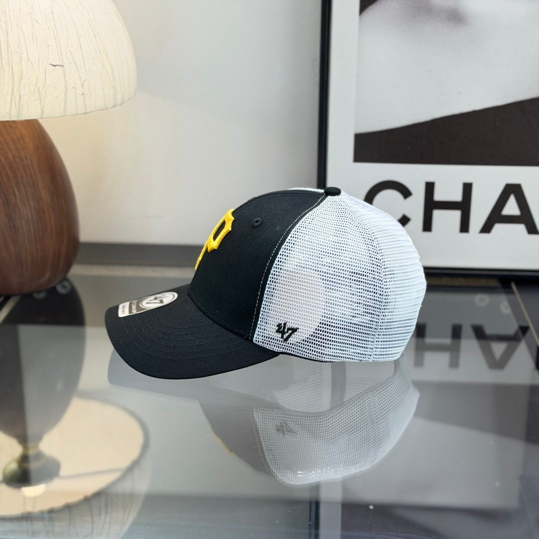 Black & White Mesh Trucker Cap