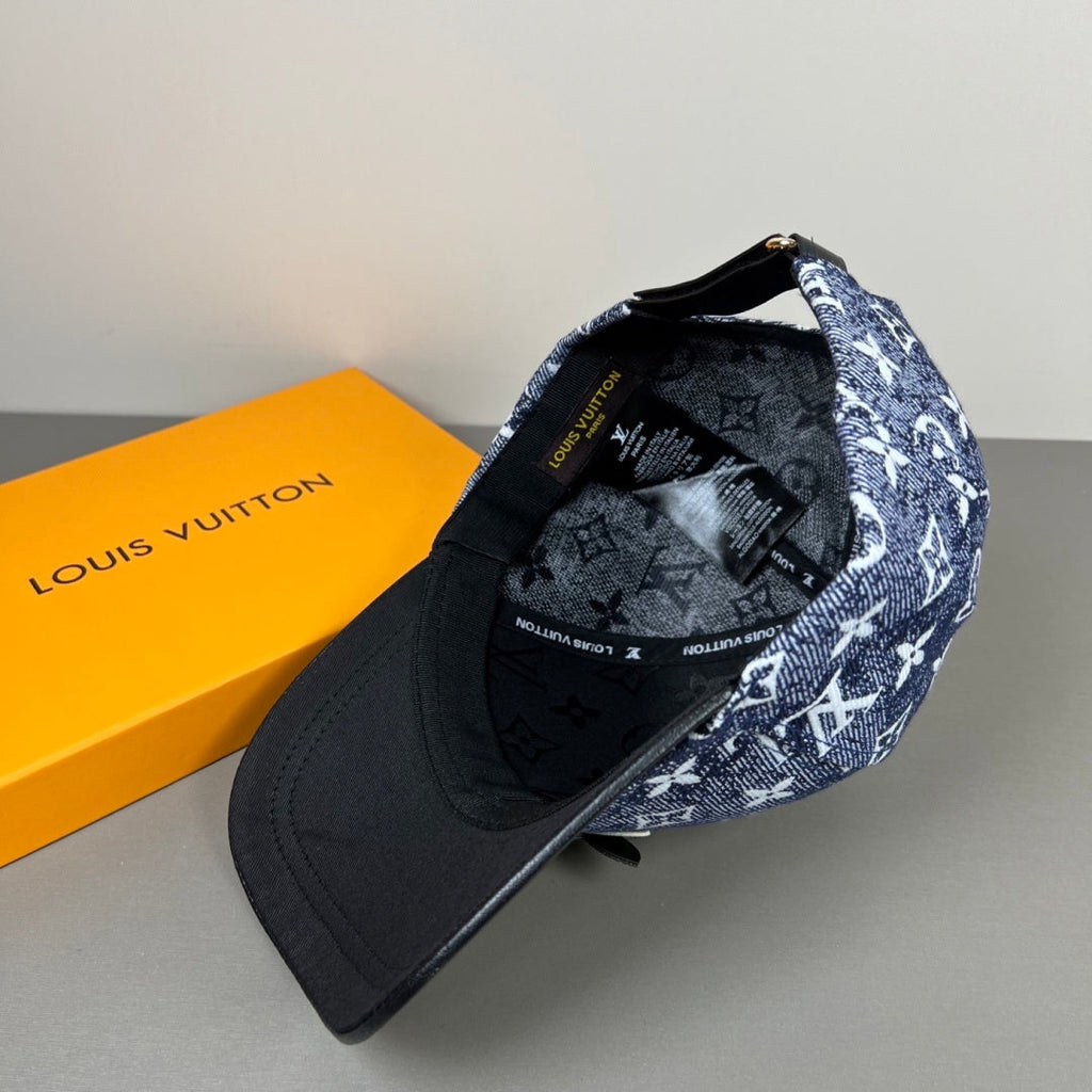 Monogram Denim-Style Baseball Cap