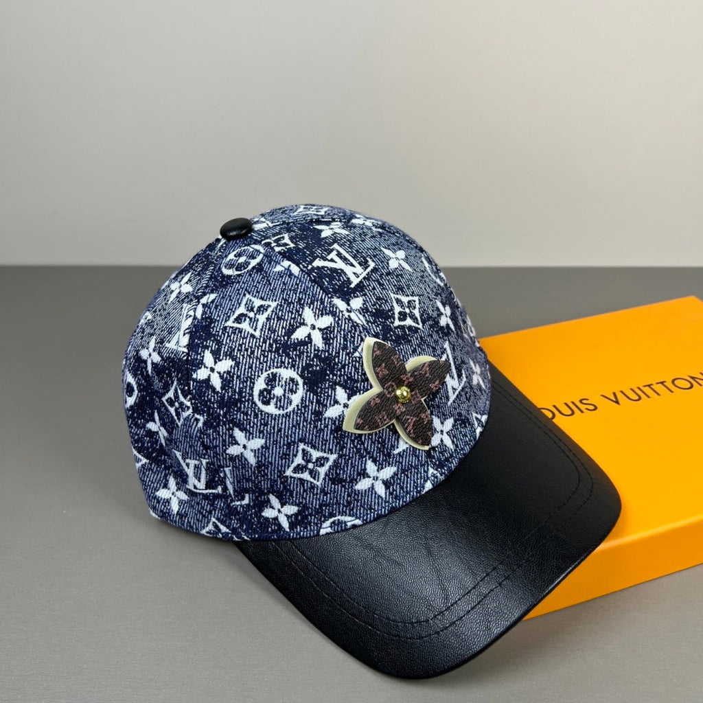 Monogram Denim-Style Baseball Cap