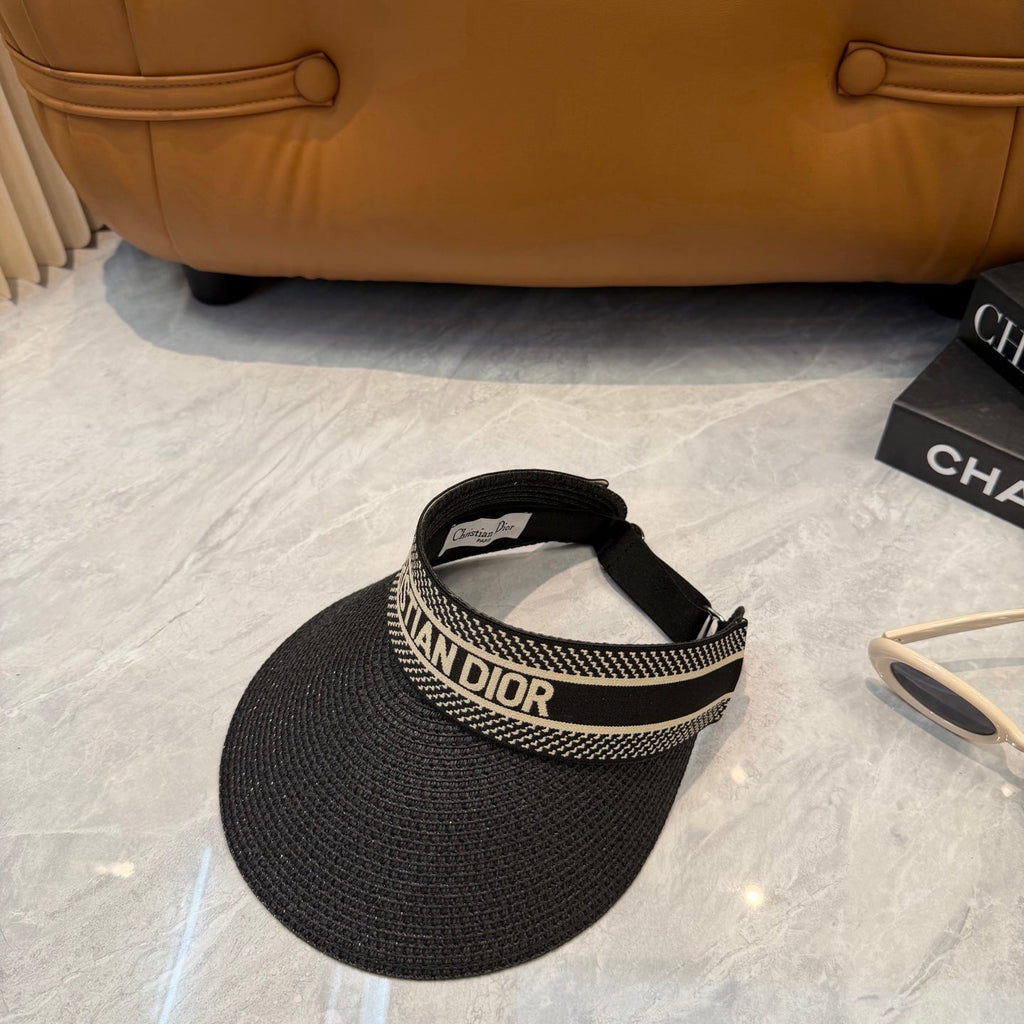 Women's Wide Brim Woven Sun Visor Hat