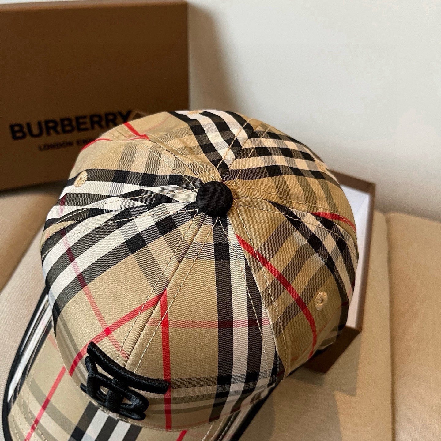 Vintage Check Adjustable Baseball Cap