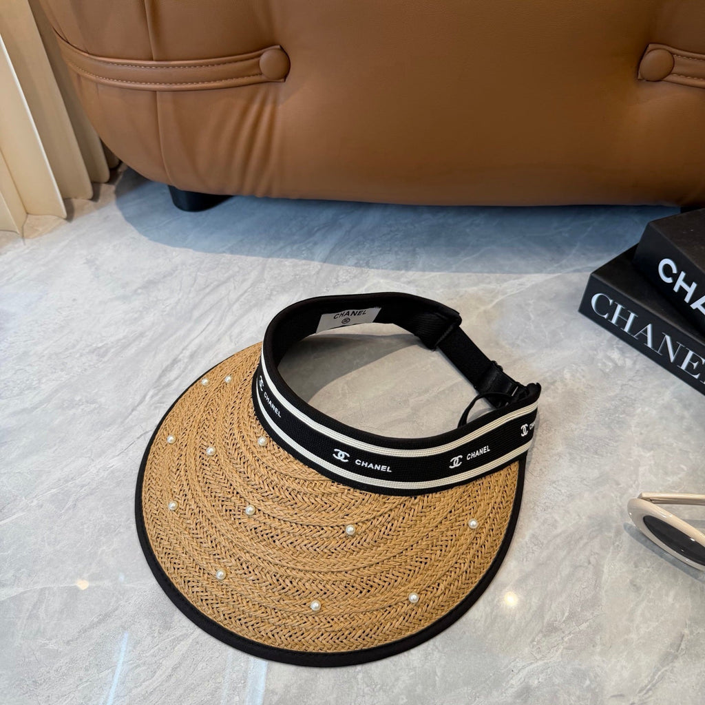 Pearl Accent Woven Sun Visor