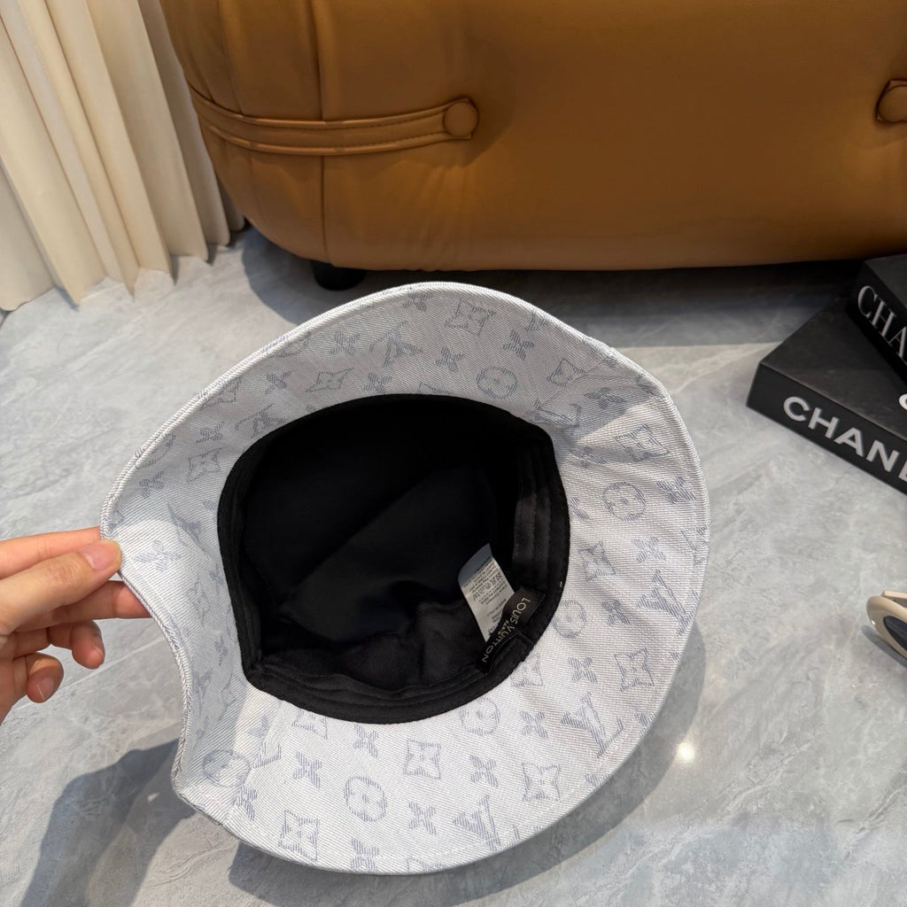 Two-Tone Monogram Style Bucket Hat