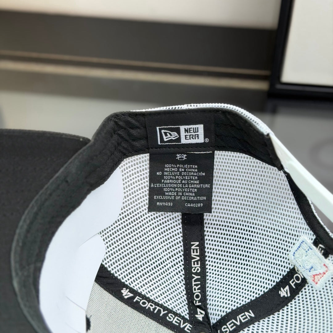 Black & White Mesh Trucker Cap