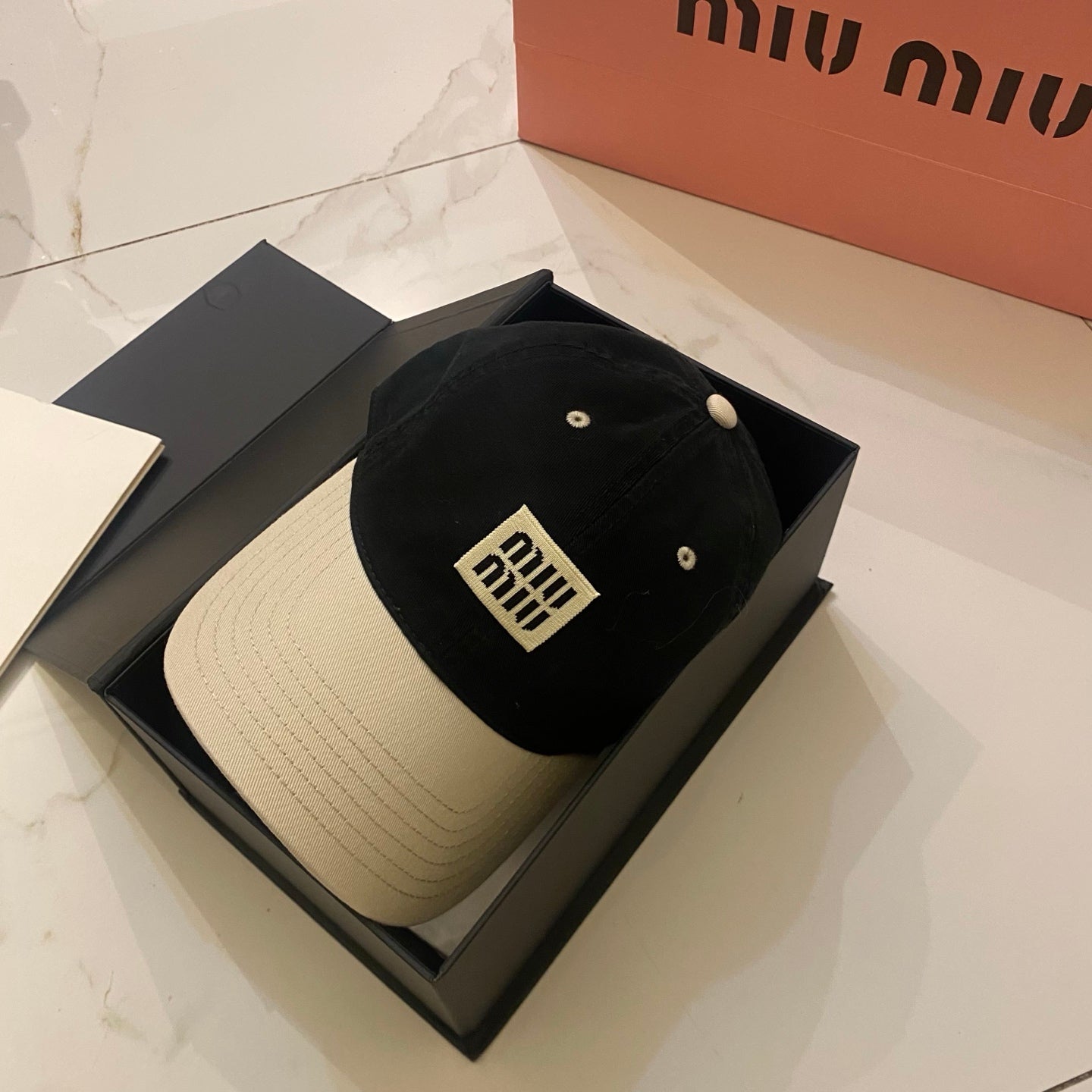 Miu Miu Contrast Color Baseball Cap