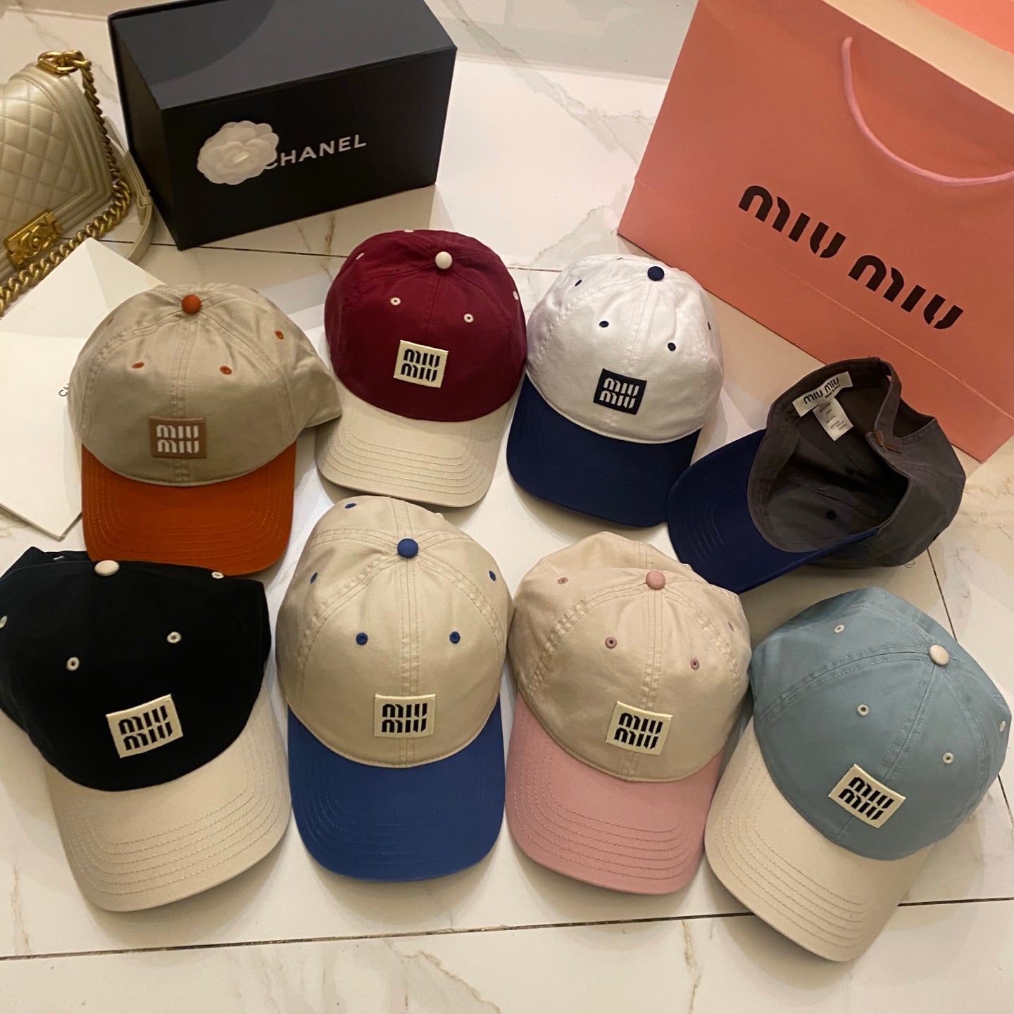 Miu Miu Contrast Color Baseball Cap
