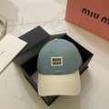 Miu Miu Contrast Color Baseball Cap