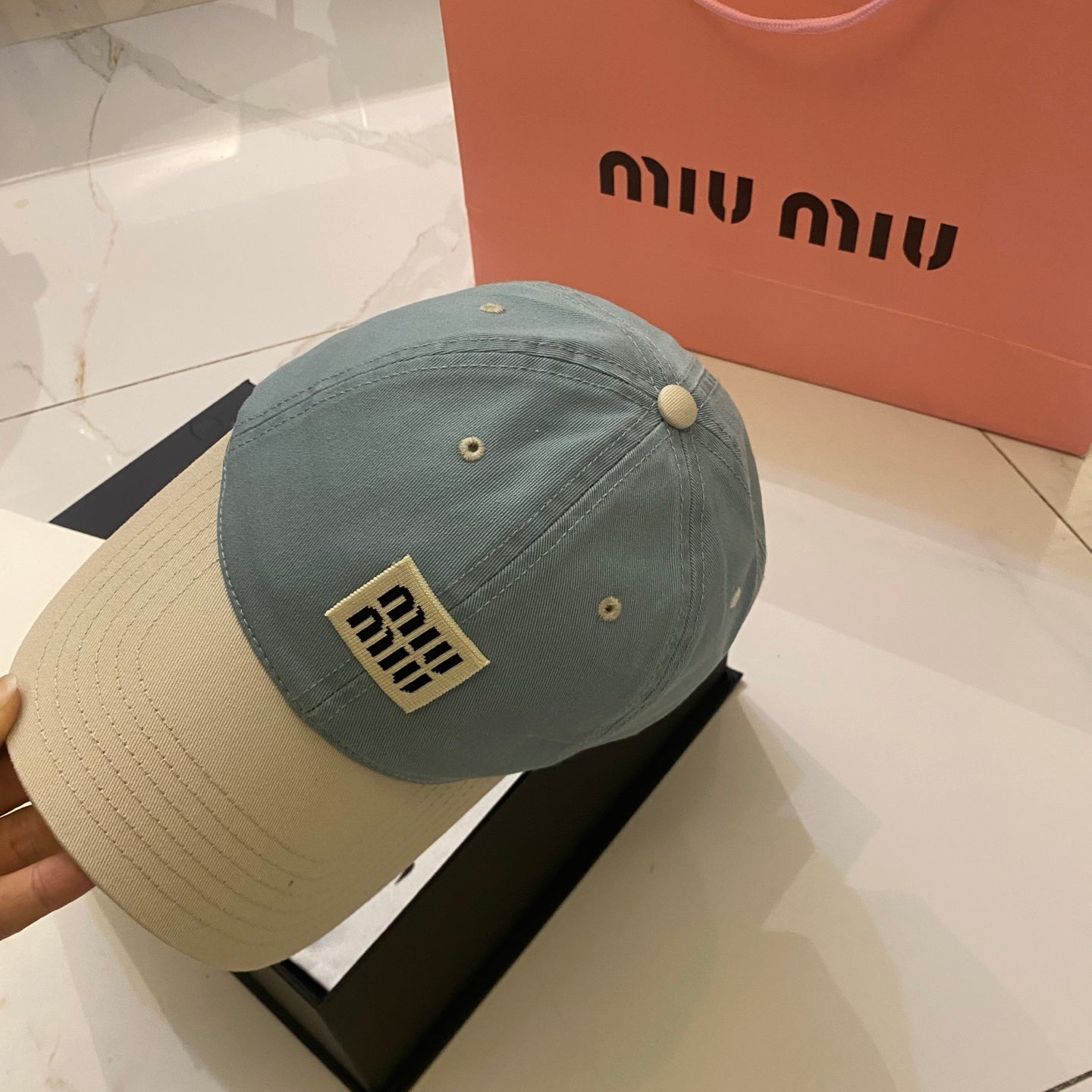 Miu Miu Contrast Color Baseball Cap