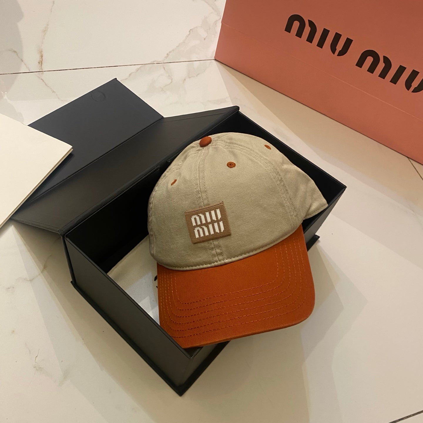 Miu Miu Contrast Color Baseball Cap