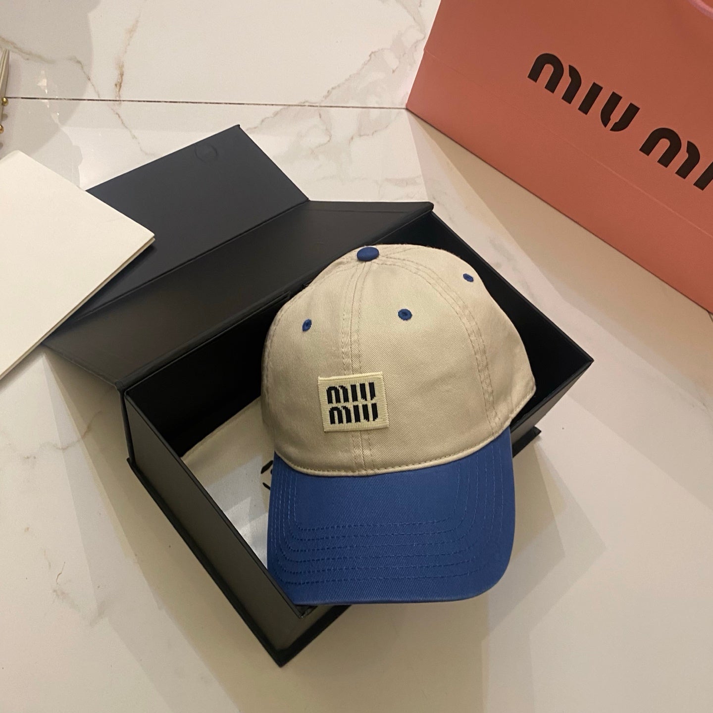 Miu Miu Contrast Color Baseball Cap