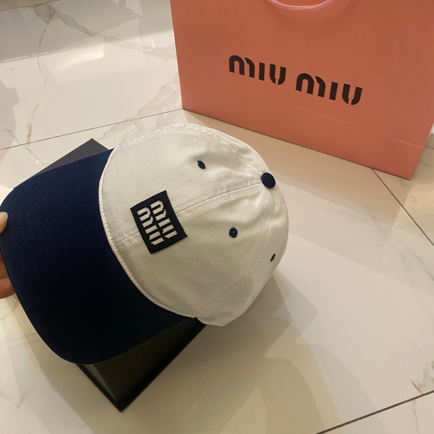 Miu Miu Contrast Color Baseball Cap