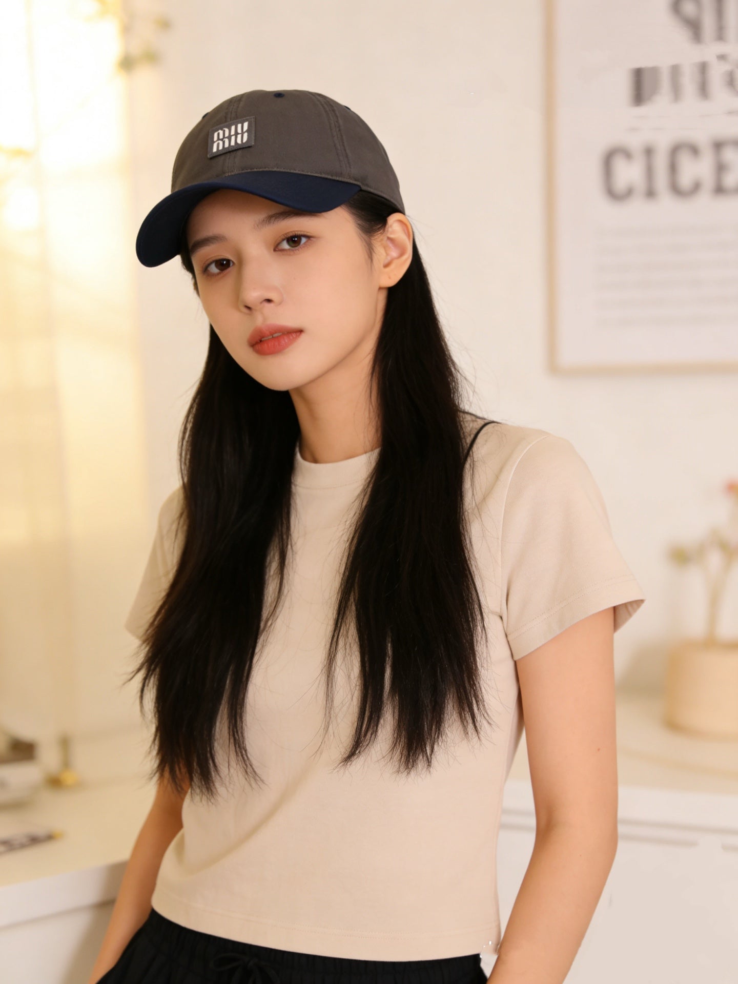 Miu Miu Contrast Color Baseball Cap