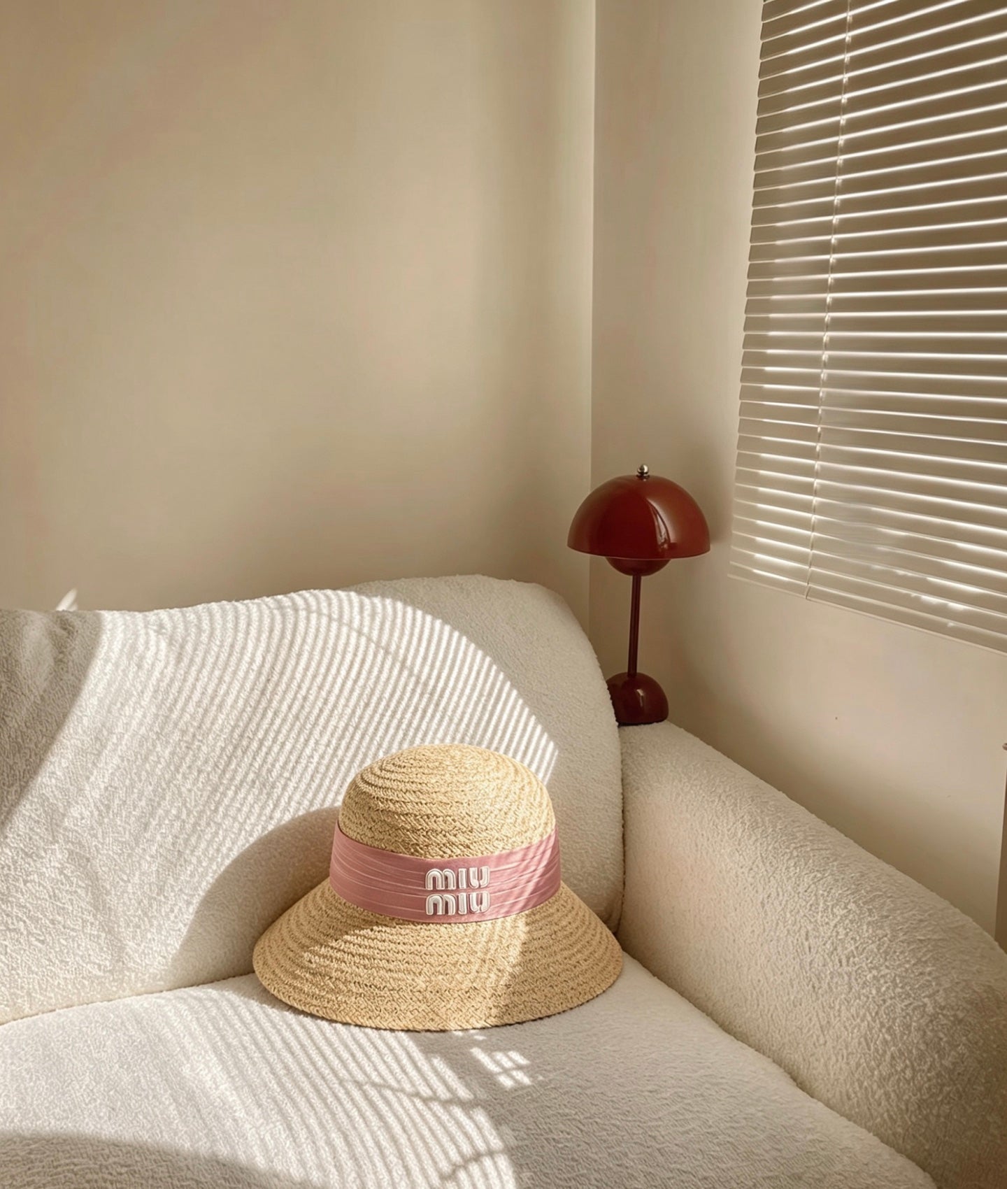 MIU MIU Raffia Straw Bucket Hat