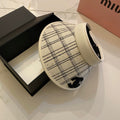 CHANEL Little Chanel Style Checkered Open-Top Hat