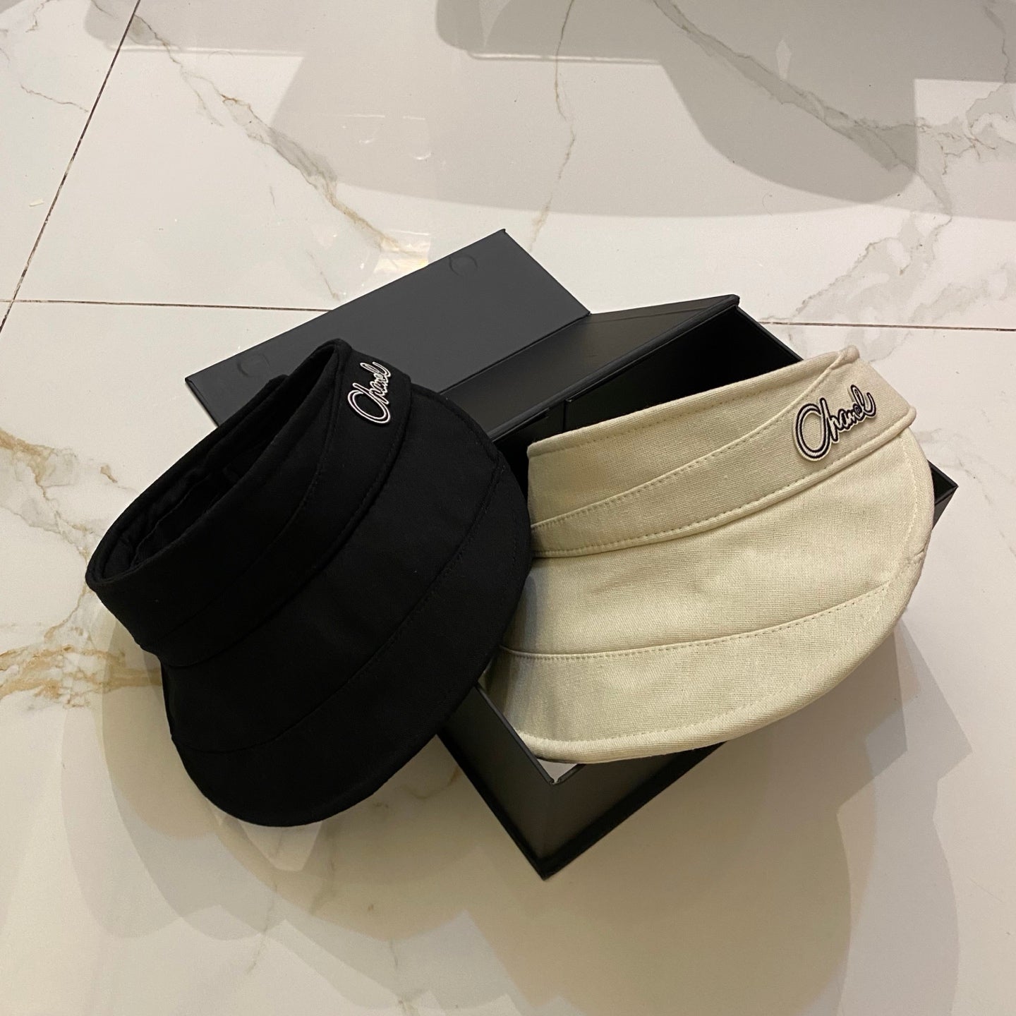 CHANEL Cotton Linen Open-top Hat
