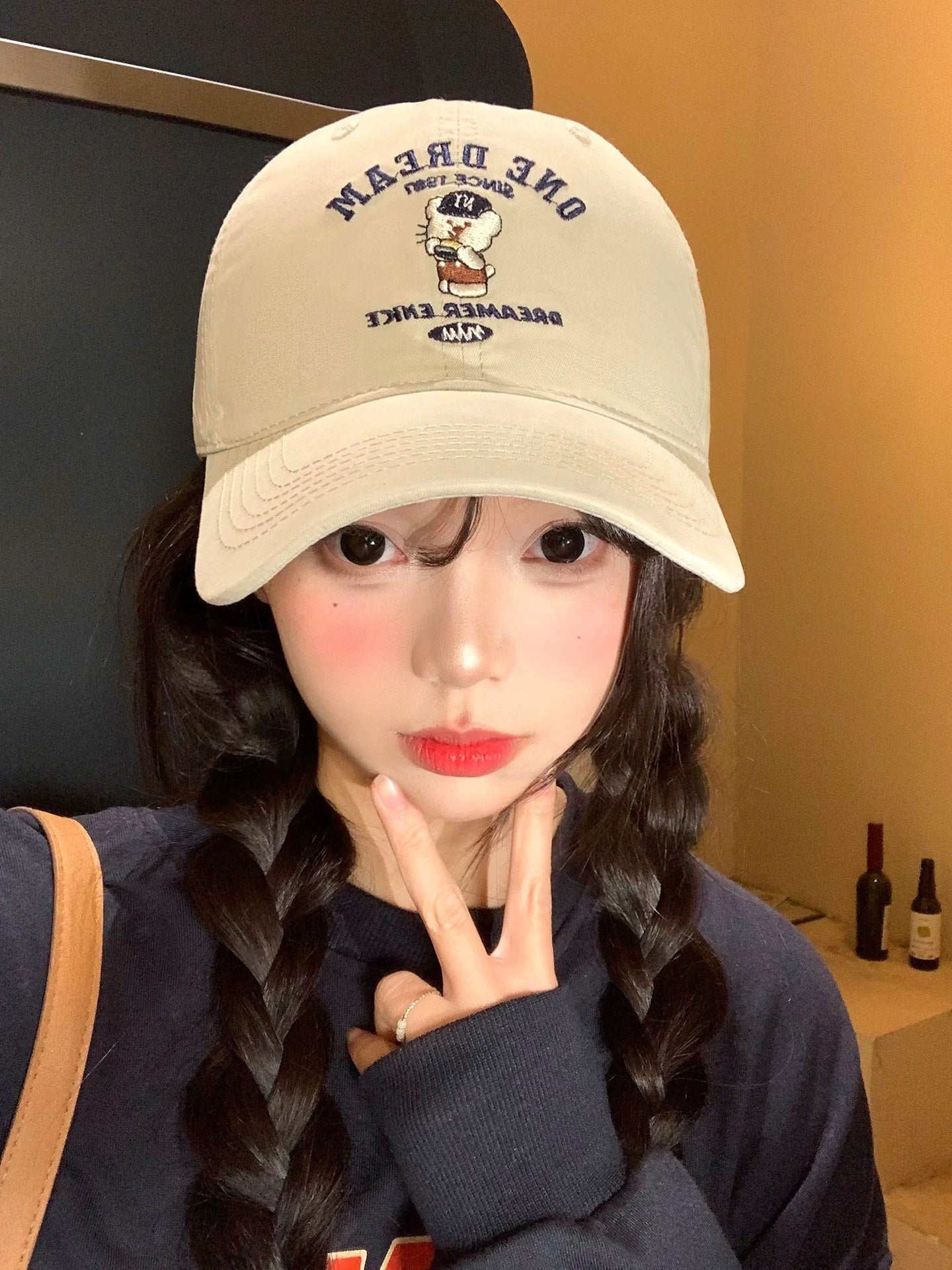 Embroidered Bear Baseball Cap