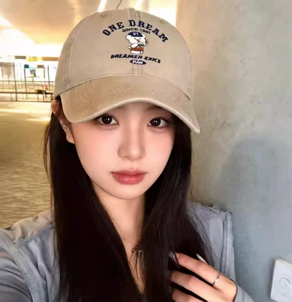 Embroidered Bear Baseball Cap