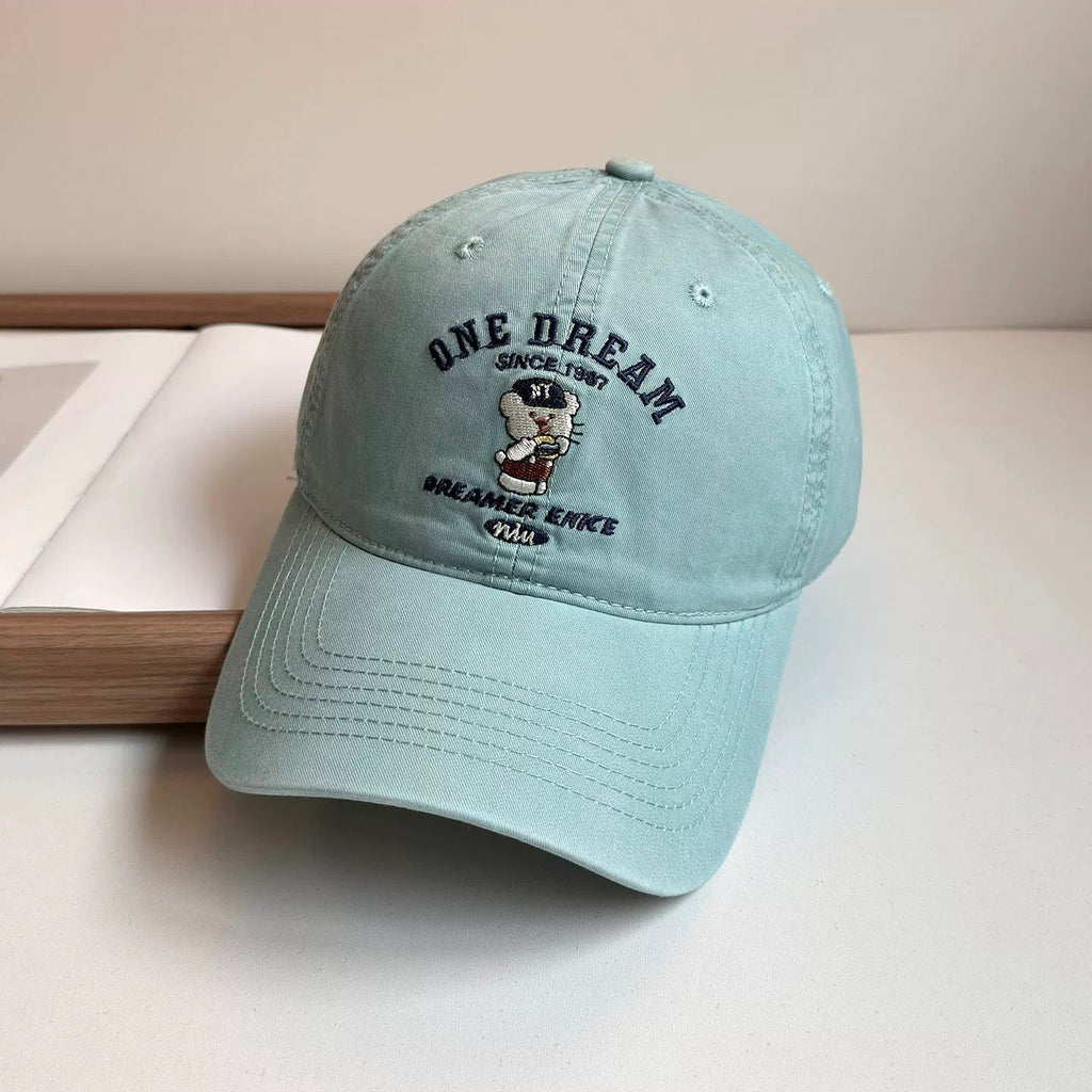 Embroidered Bear Baseball Cap