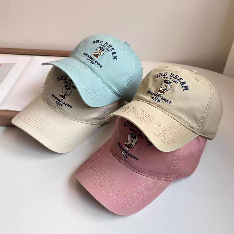 Embroidered Bear Baseball Cap