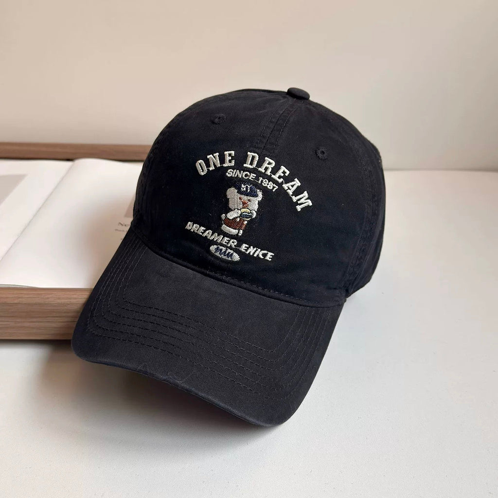 Embroidered Bear Baseball Cap