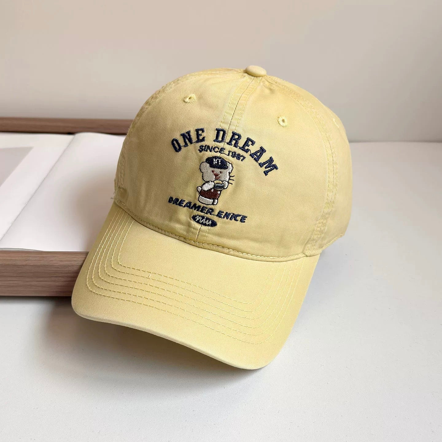 Embroidered Bear Baseball Cap